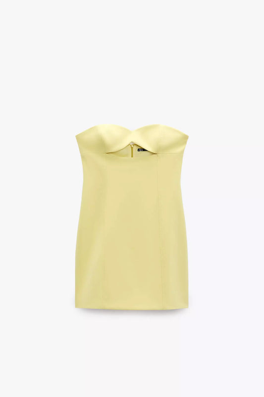 ZARA Strapless Cut-Out Dress