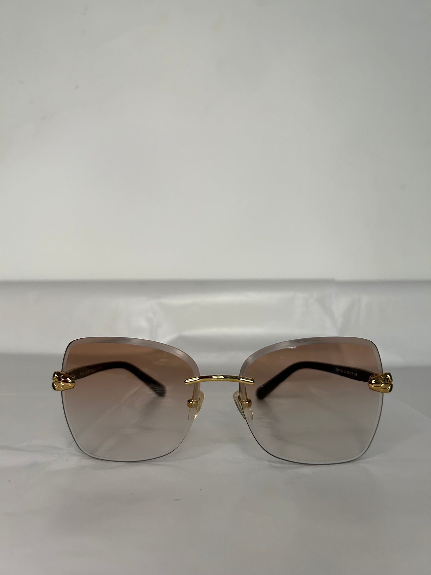 Bvlgari Brown Metal Sunglasses
