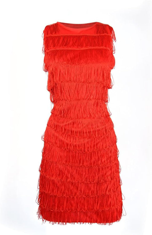 1920s Red Flapper Dress for Women