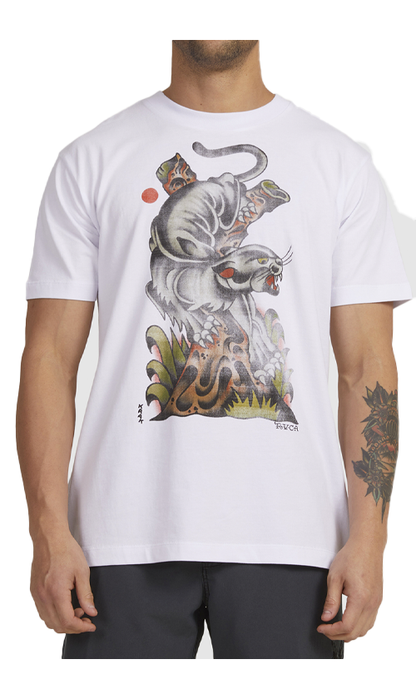 RVCA Krak Panther Mens T-Shirt White