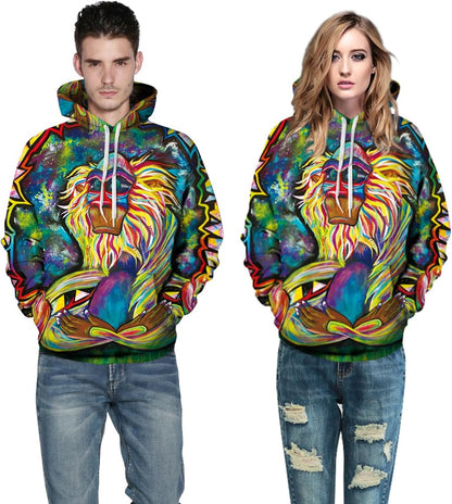 Meditating Rafiki Unisex Hoodie - Electro Threads