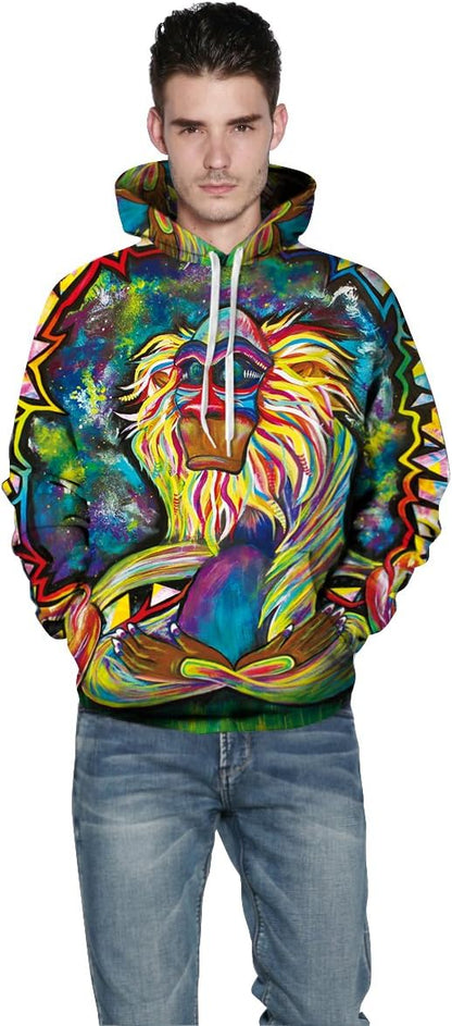 Meditating Rafiki Unisex Hoodie - Electro Threads