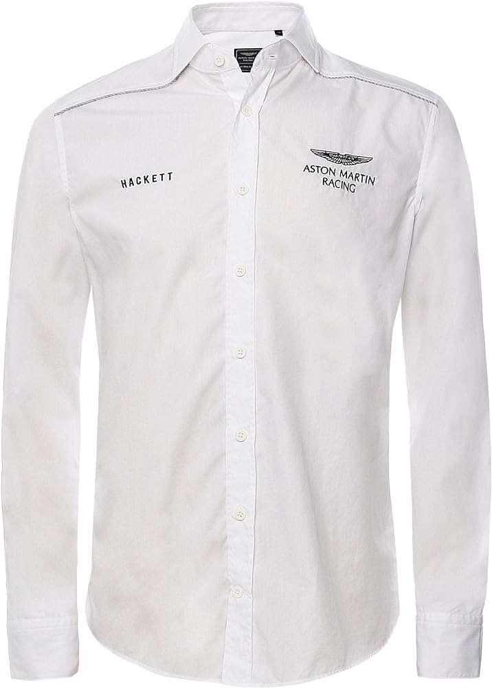 HACKETT London Men's Amr Back Logo Pop Casual Shirt