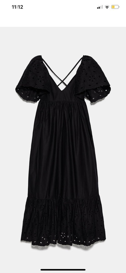 ZARA Embroidered Maxi Dress
