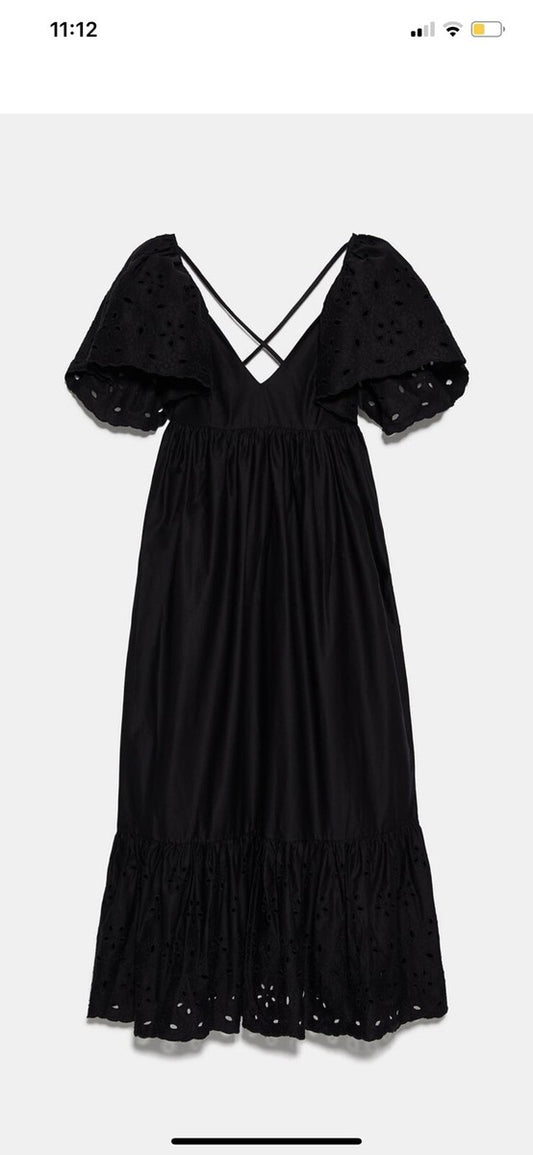 ZARA Embroidered Maxi Dress
