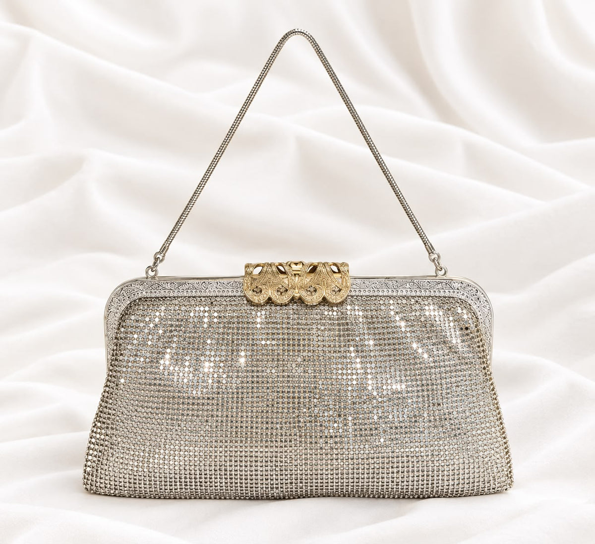 Medium Silver Chainmail Vintage Bag