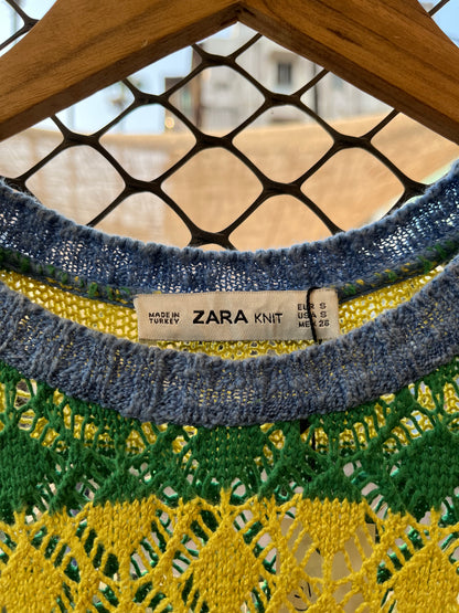 Zara Crochet Knit Top
