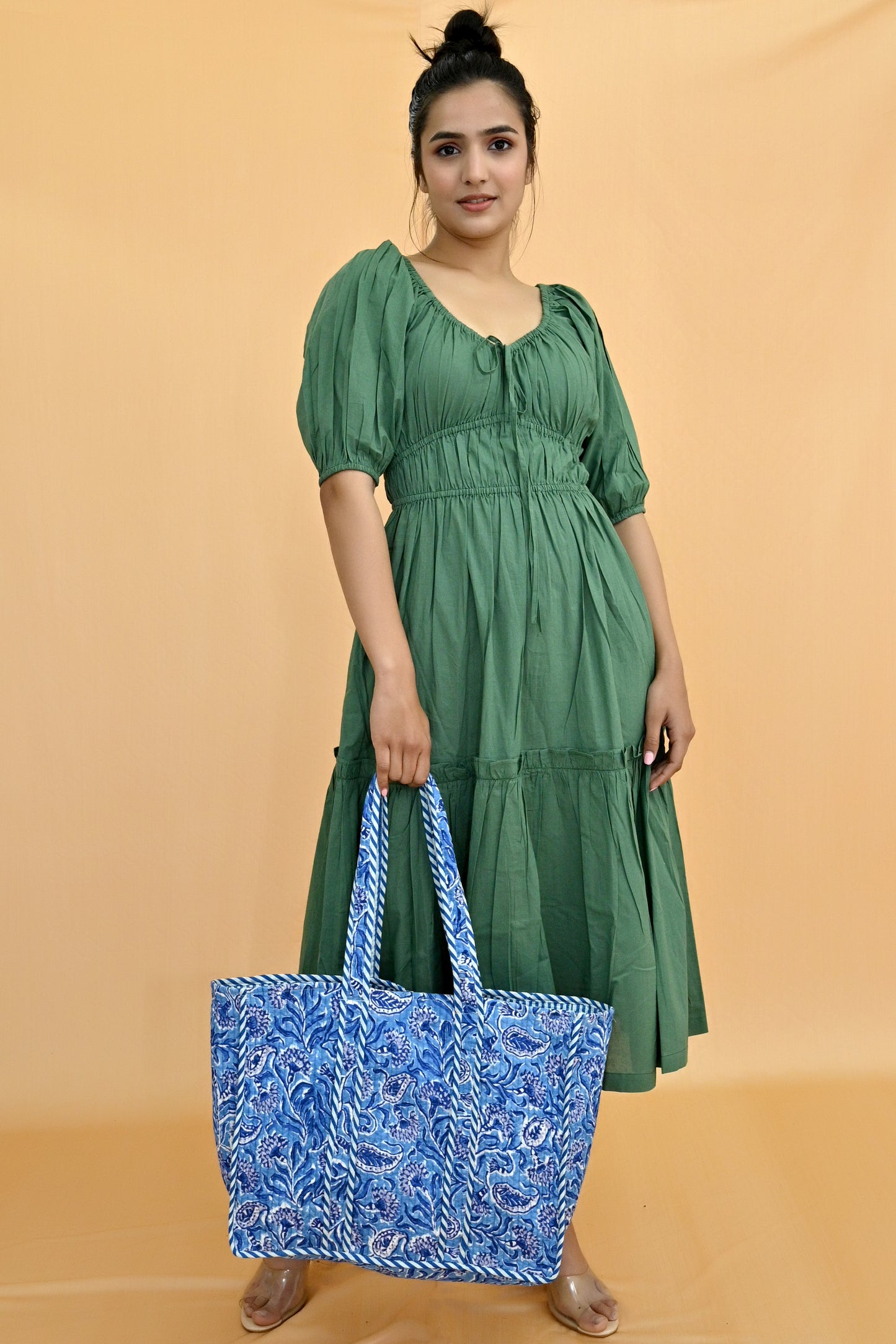 Blue Haze Reversible Quilted Tote Bag