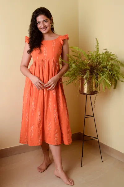 Adah Orange Dress