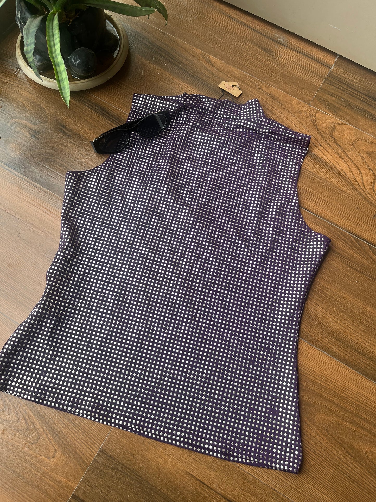 Purple Polka Dot Top