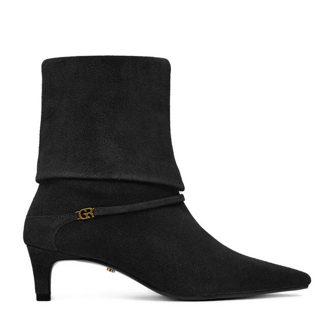GINO ROSSIE Black Suede Boots