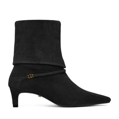 GINO ROSSIE Black Suede Boots