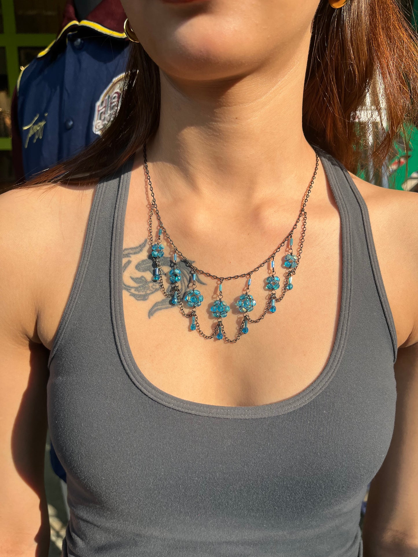 Turquoise Waterfall Choker
