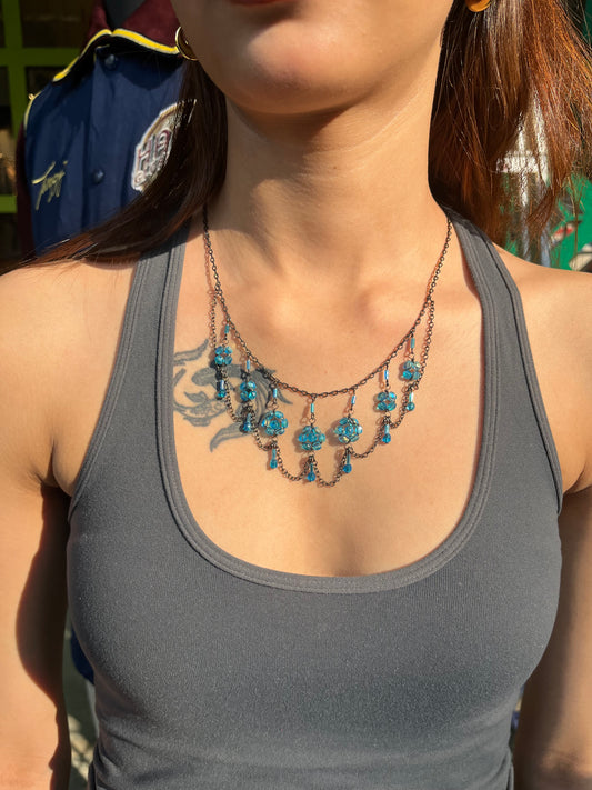 Turquoise Waterfall Choker