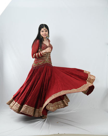 Anamika Khanna Red Anarkali