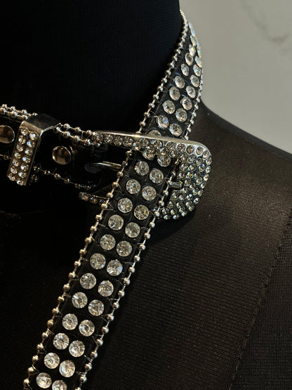 River Island Cross Rhinestone Belt