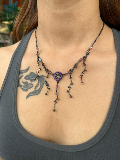 Lavender Flower Choker