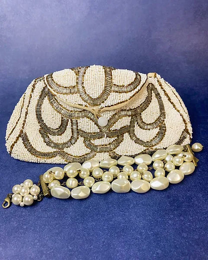 1920s Antique Beaded French Clutch Purse