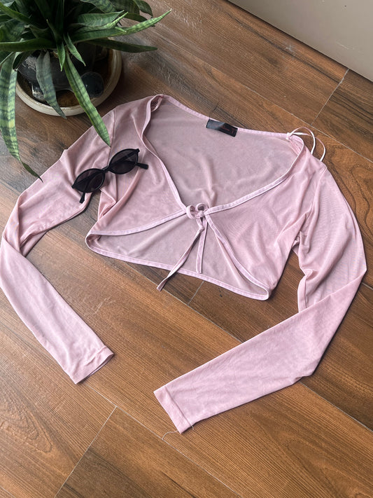 Pink Sheer Tie Up