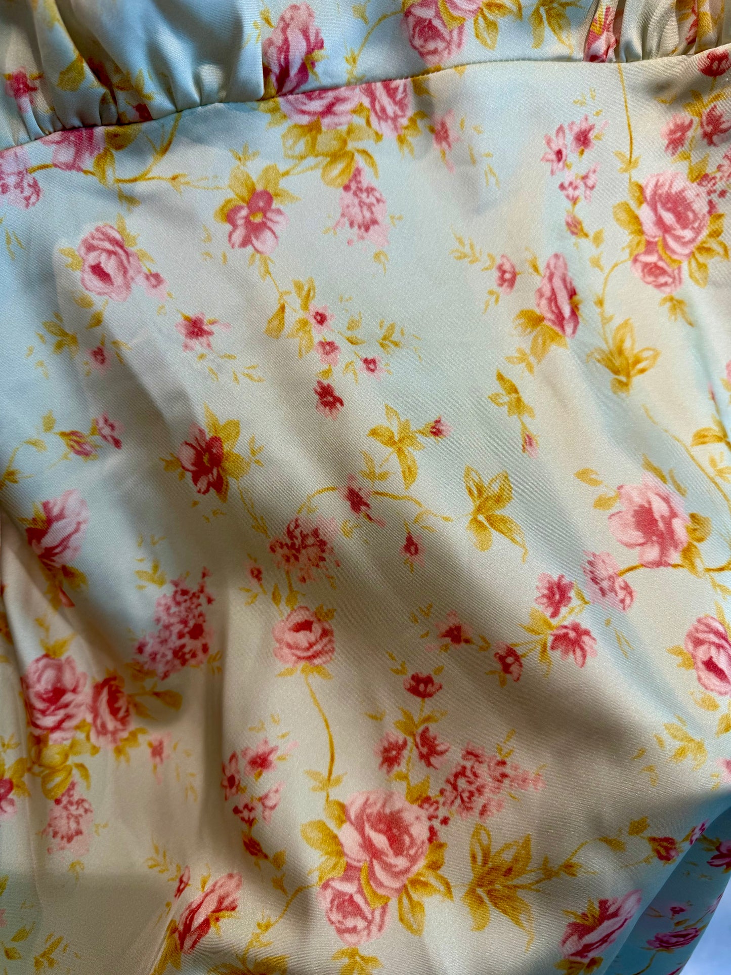 ZARA Floral Satin Short Dress