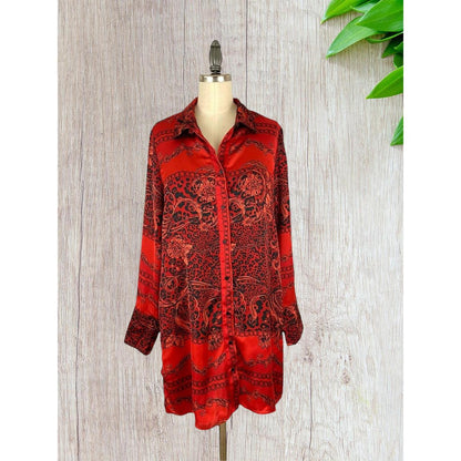 Zara Women's Red and Black Blouse