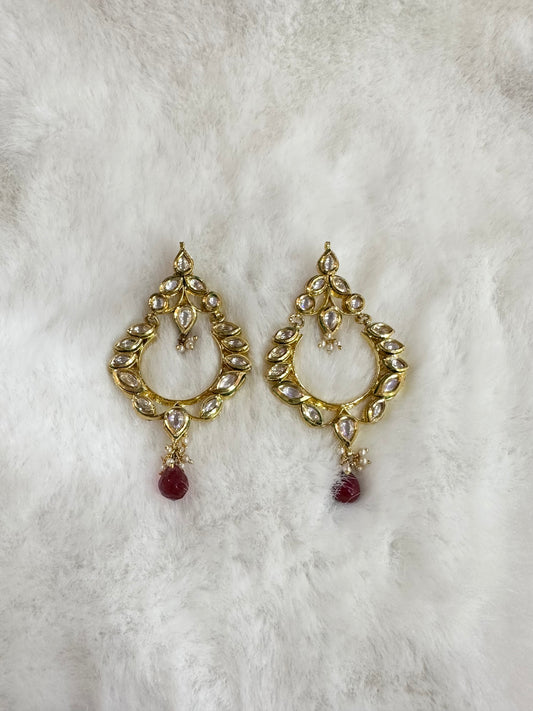 Gulab Kundan Earrings