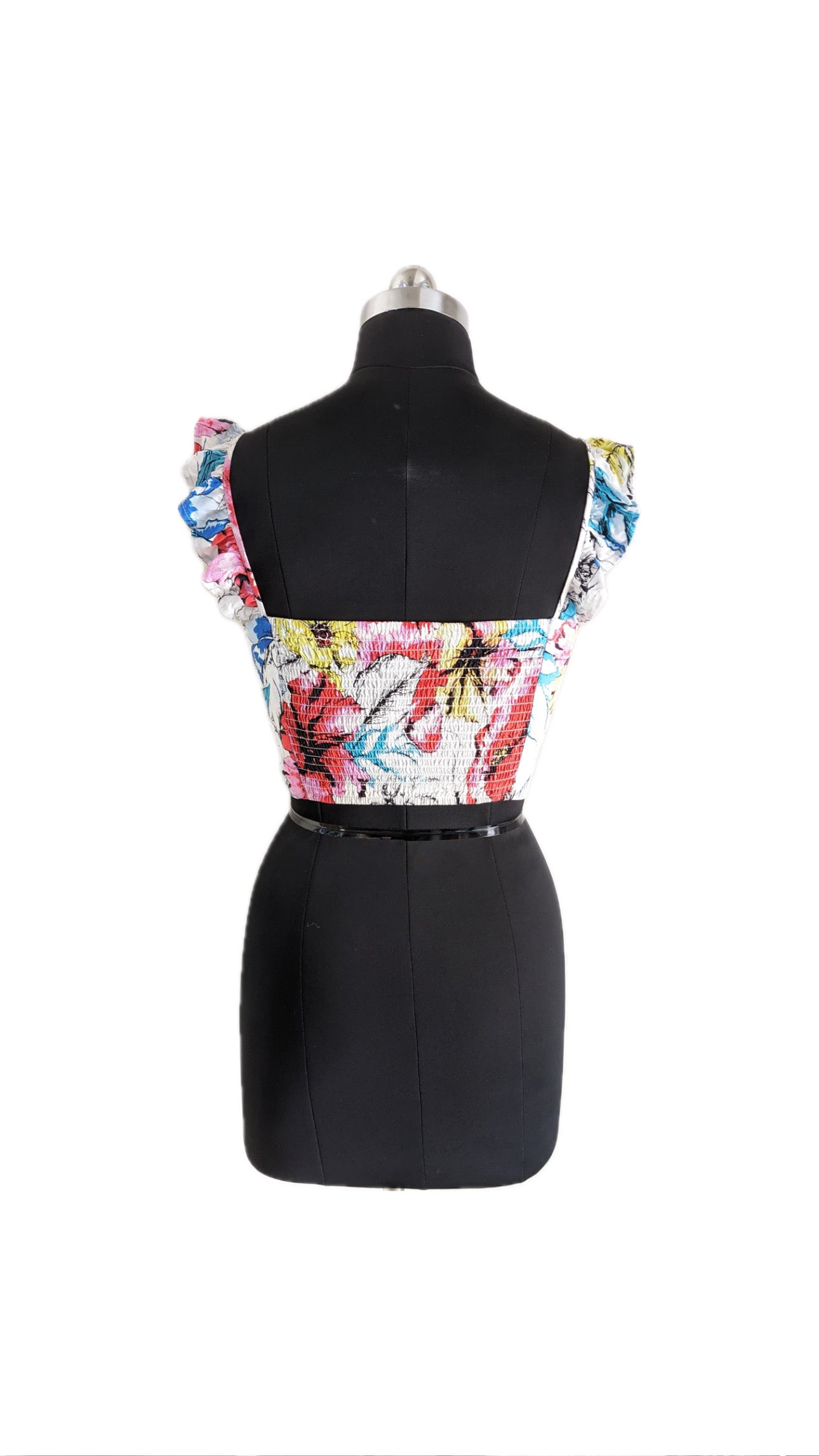 Bardot Floral Print Crop Top