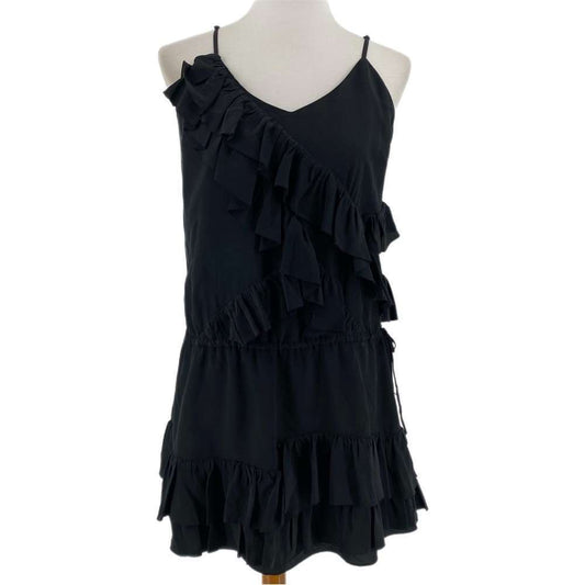 Banana Republic Black Ruffled Dress