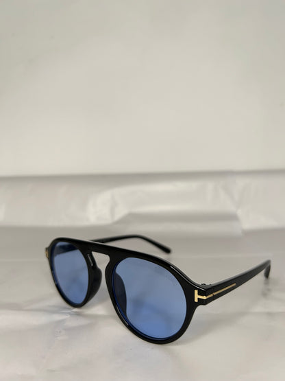 Tom Ford Light Blue Round Sunglasses