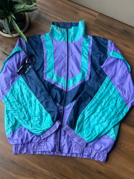Purple Blue Bomber Jacket