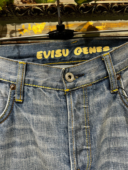 Evisu Genes Blue Y2K Jeans