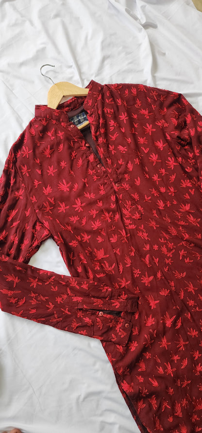 Kunal Rawal Red Kurta