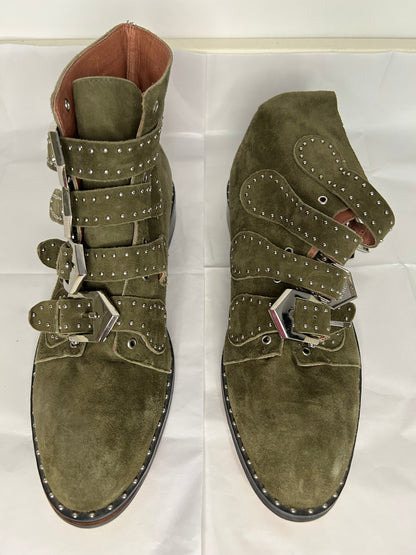 Givenchy Botttle Green Suede Boots