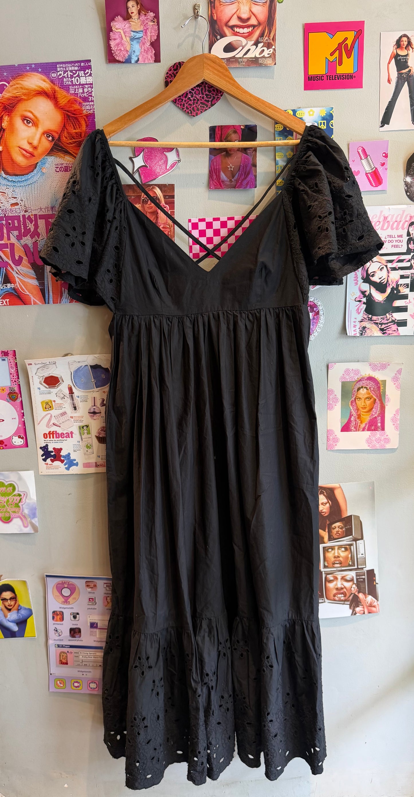 ZARA Embroidered Maxi Dress