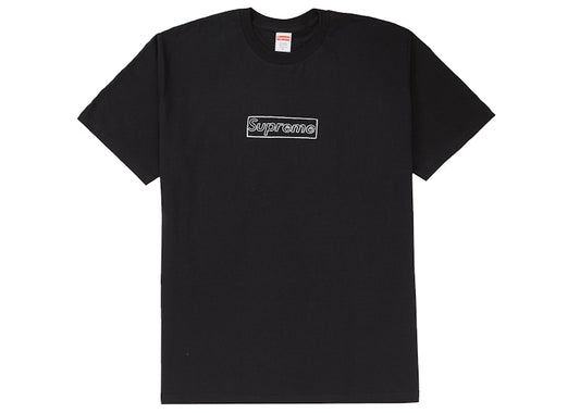 Supreme KAWS Chalk Logo Tee Black - SS21