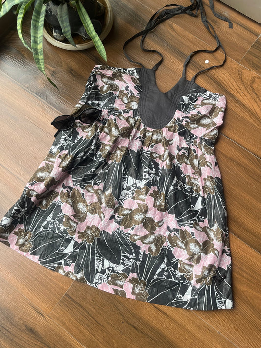 Floral Tie Up Top