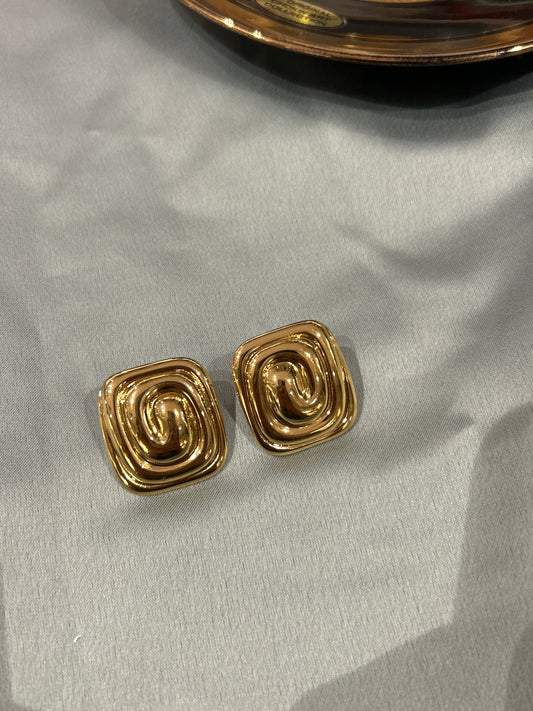 Spiral Square Earrings