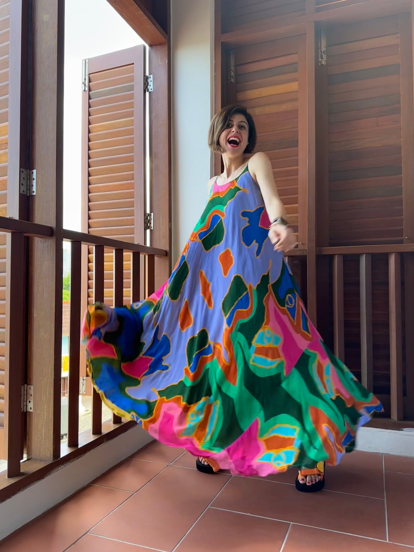 Advait Pop Print Midi Dress