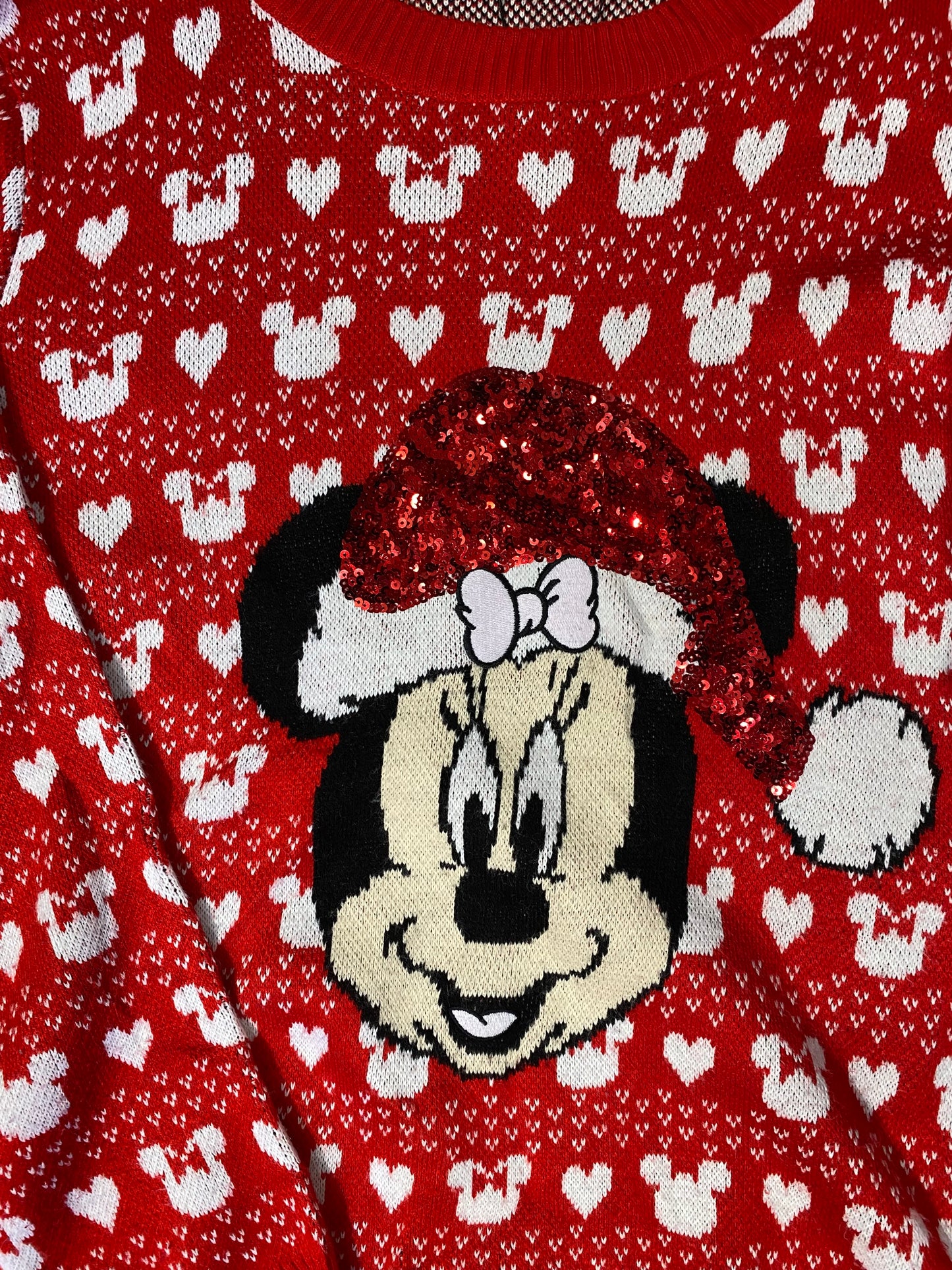 Disnep Minnie Mouse Red Christmas Jumper