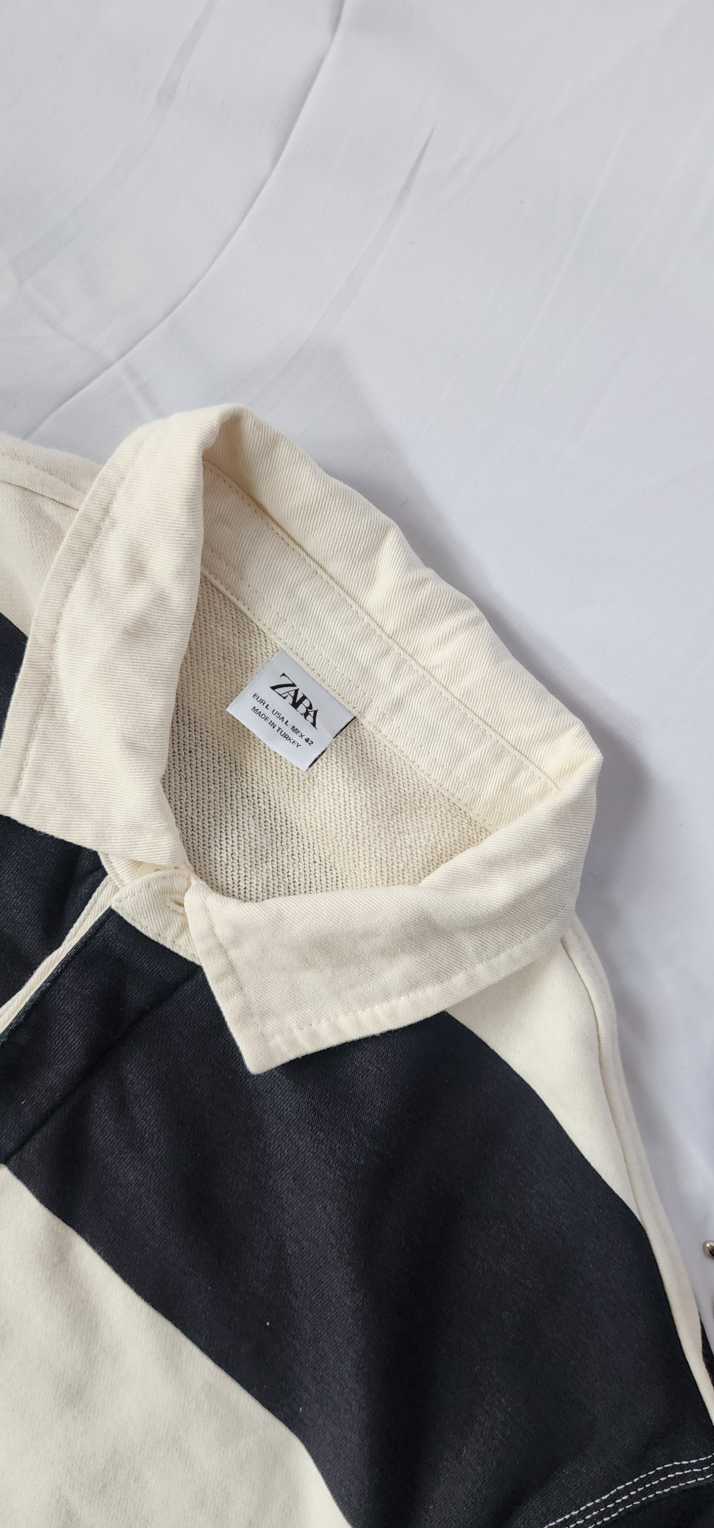 Zara Striped Polo Sweatshirt