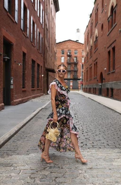 Asos Black Floral dress