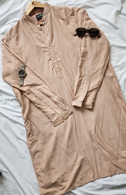 Kunal Rawal Salmon Pink- 3 piece Kurta Pants Sherwani