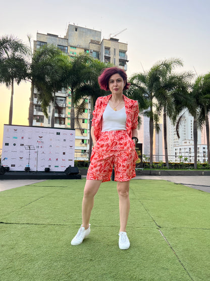 Rishi & Vibhuti Orange Bloom Co-ord Set