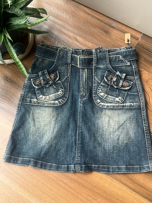 Buckle Belt Skirt