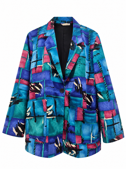 Michael Taylor 80s Pop Print Blazer