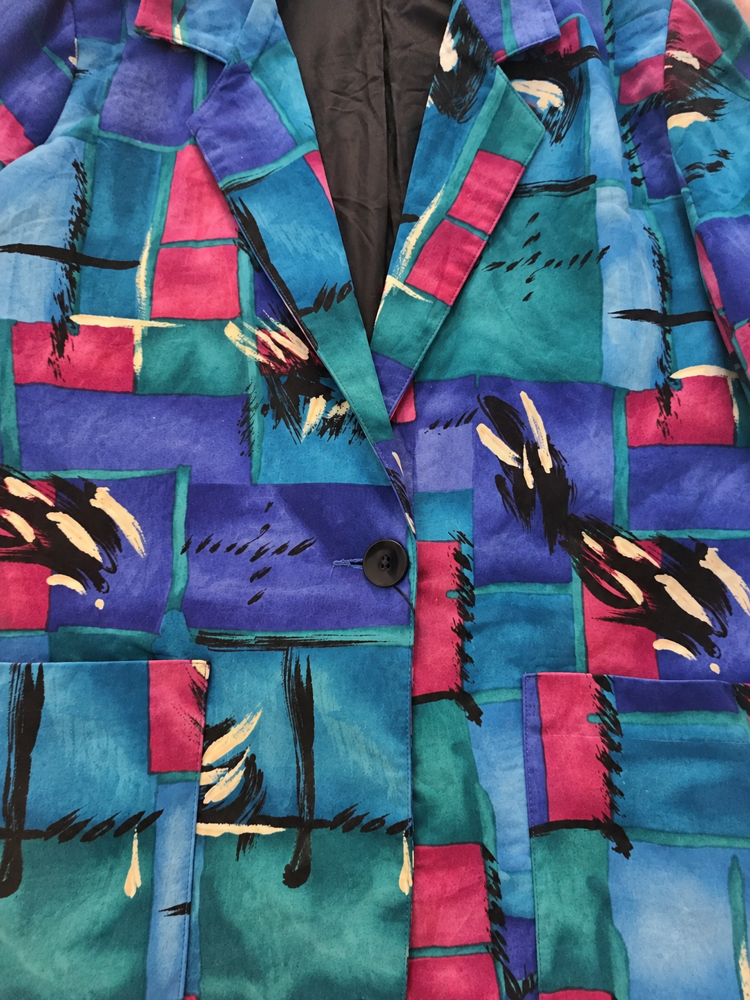 Michael Taylor 80s Pop Print Blazer