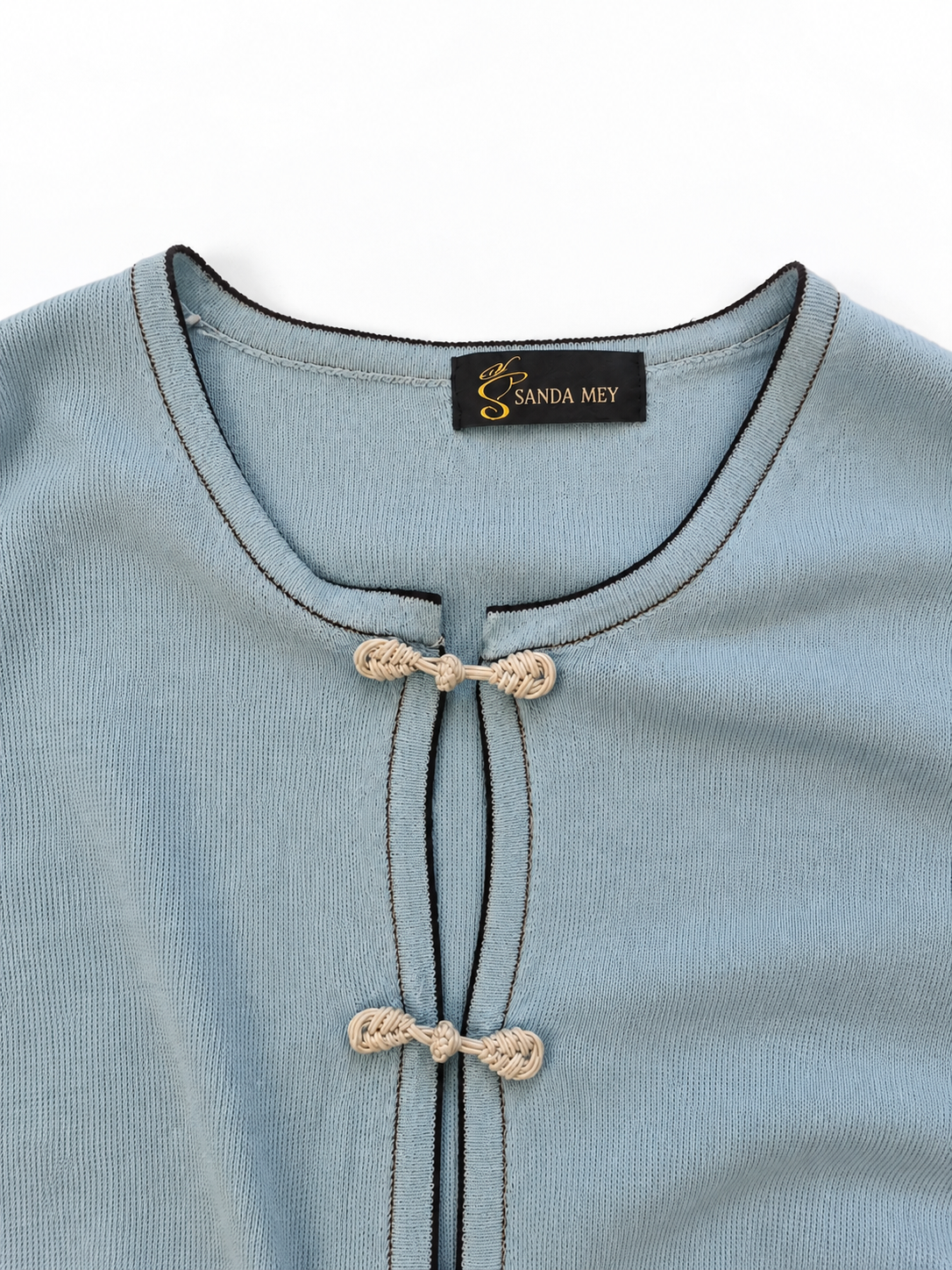 Mahjong Baby Blue Vintage Blouse