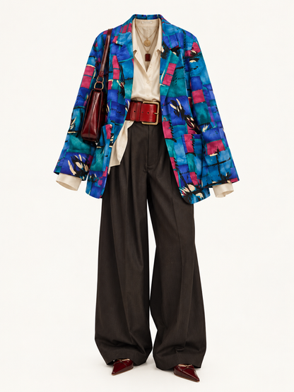 Michael Taylor 80s Pop Print Blazer