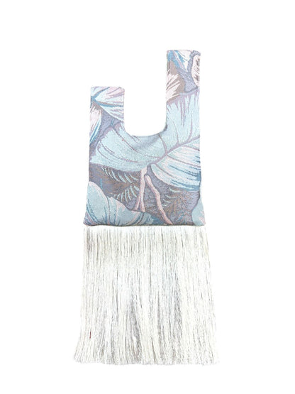 Blue Willow Fringe Bag