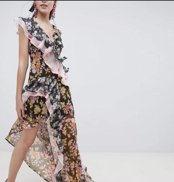 Asos Black Floral dress